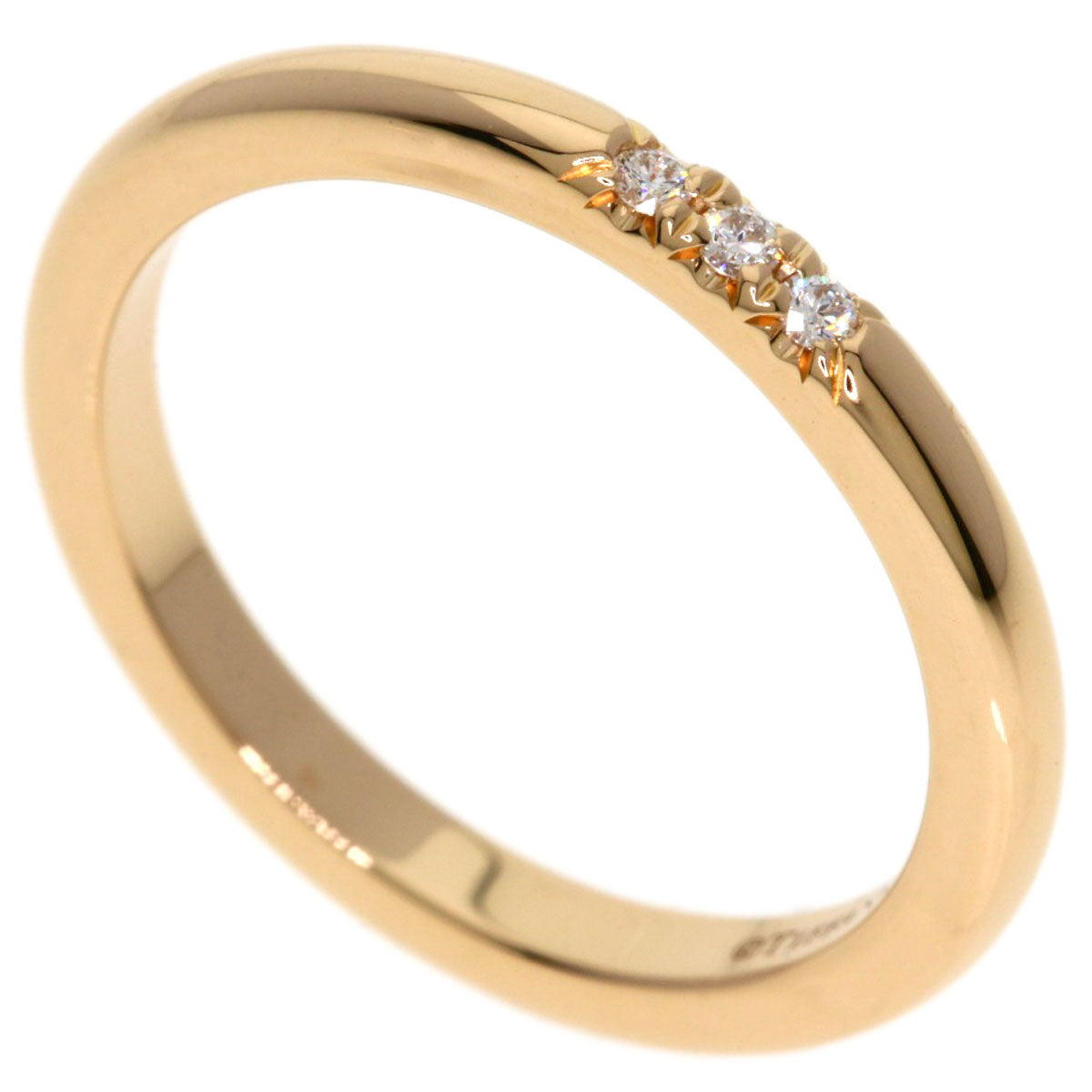 TIFFANY&Co. Forever 3P Diamond Ring K18 Pink Gold Ladies [Used]