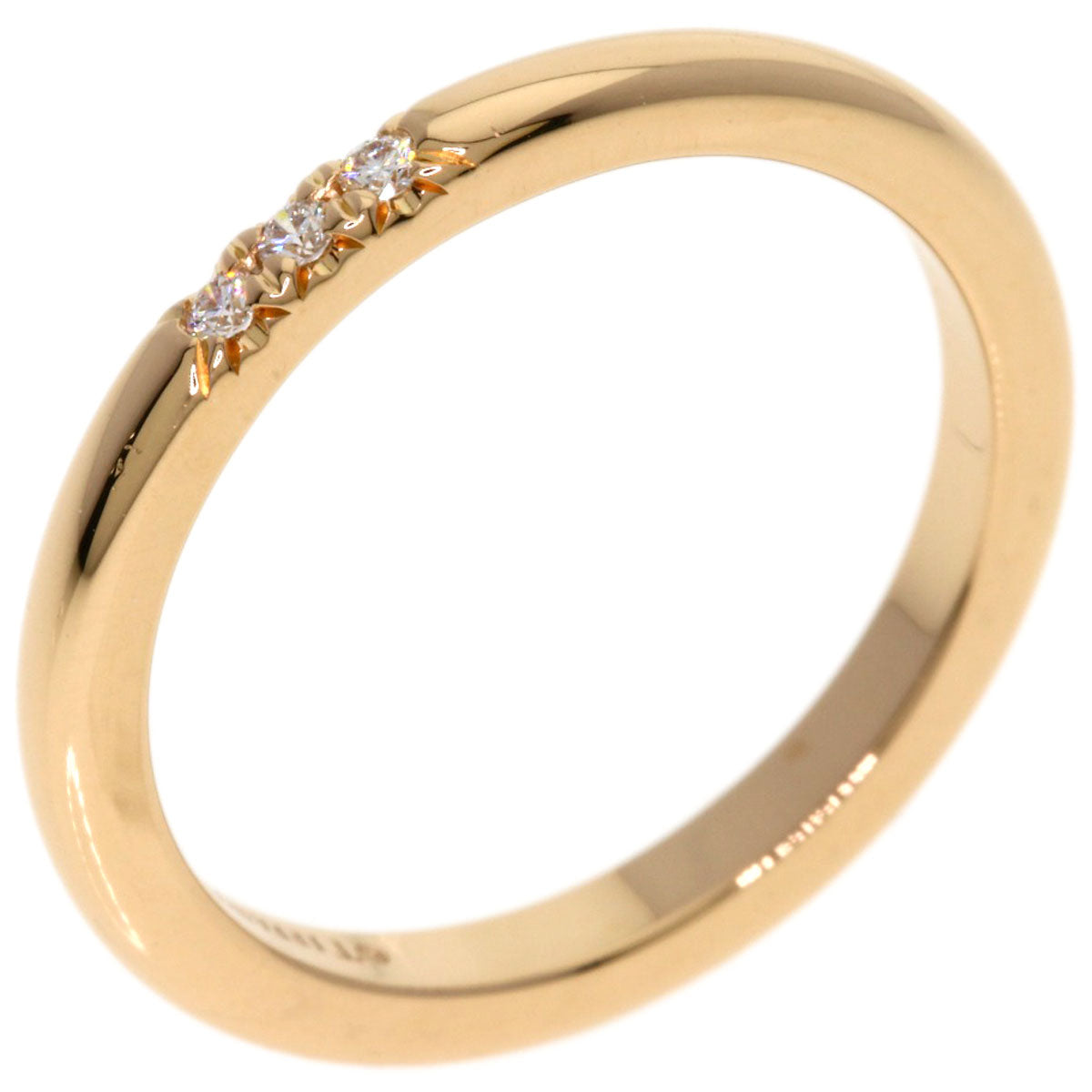 TIFFANY&Co. Forever 3P Diamond Ring K18 Pink Gold Ladies [Used]