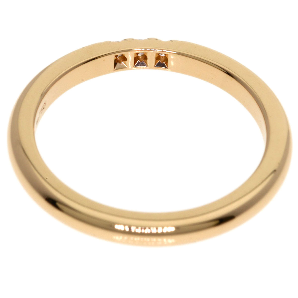 TIFFANY&Co. Forever 3P Diamond Ring K18 Pink Gold Ladies [Used]