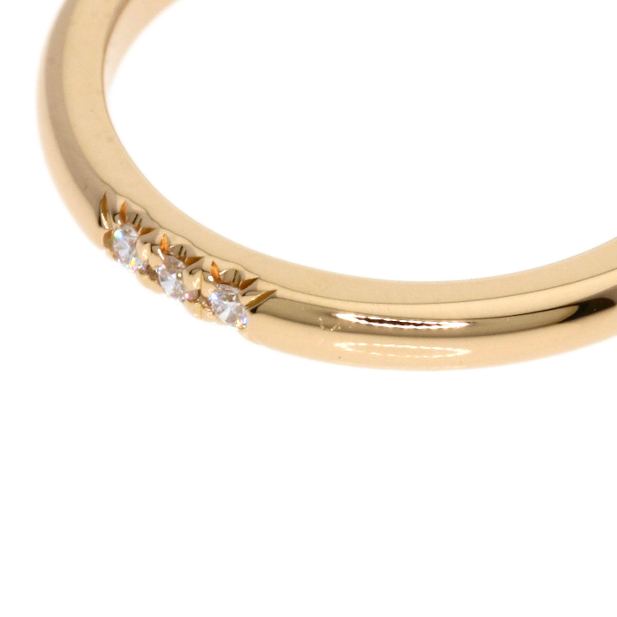 TIFFANY&Co. Forever 3P Diamond Ring K18 Pink Gold Ladies [Used]
