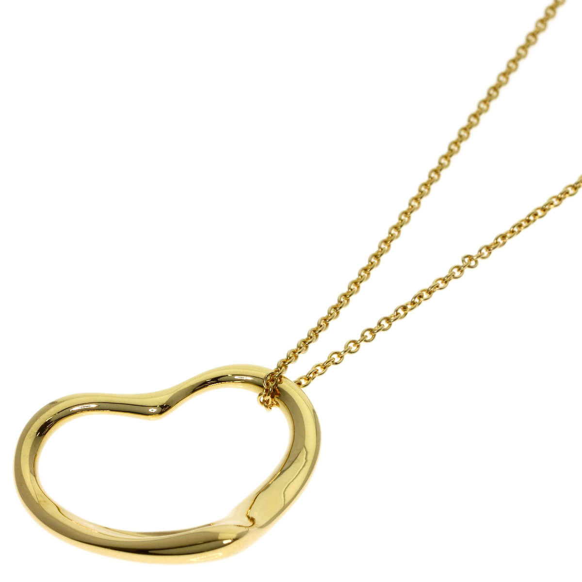 TIFFANY&Co. Open heart Necklace K18 Yellow Gold Ladies [Used]