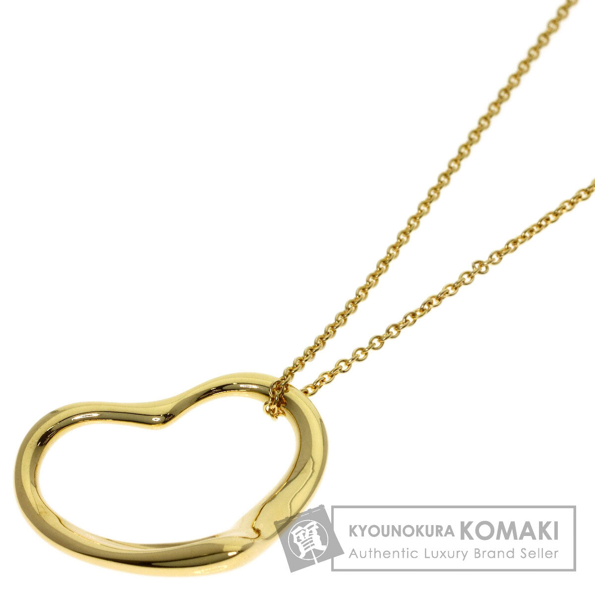 TIFFANY&Co. Open heart Necklace K18 Yellow Gold Ladies [Used]