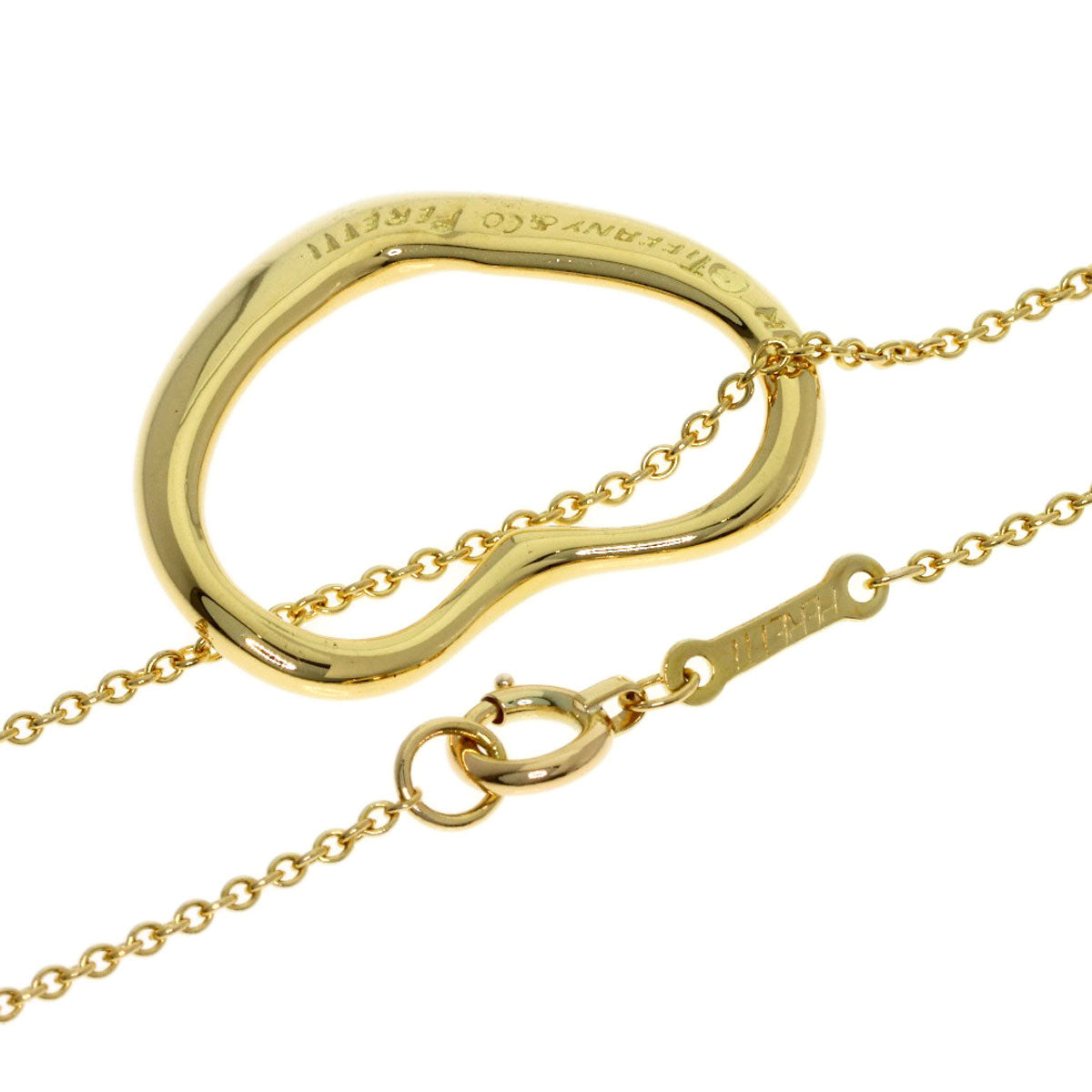 TIFFANY&Co. Open heart Necklace K18 Yellow Gold Ladies [Used]