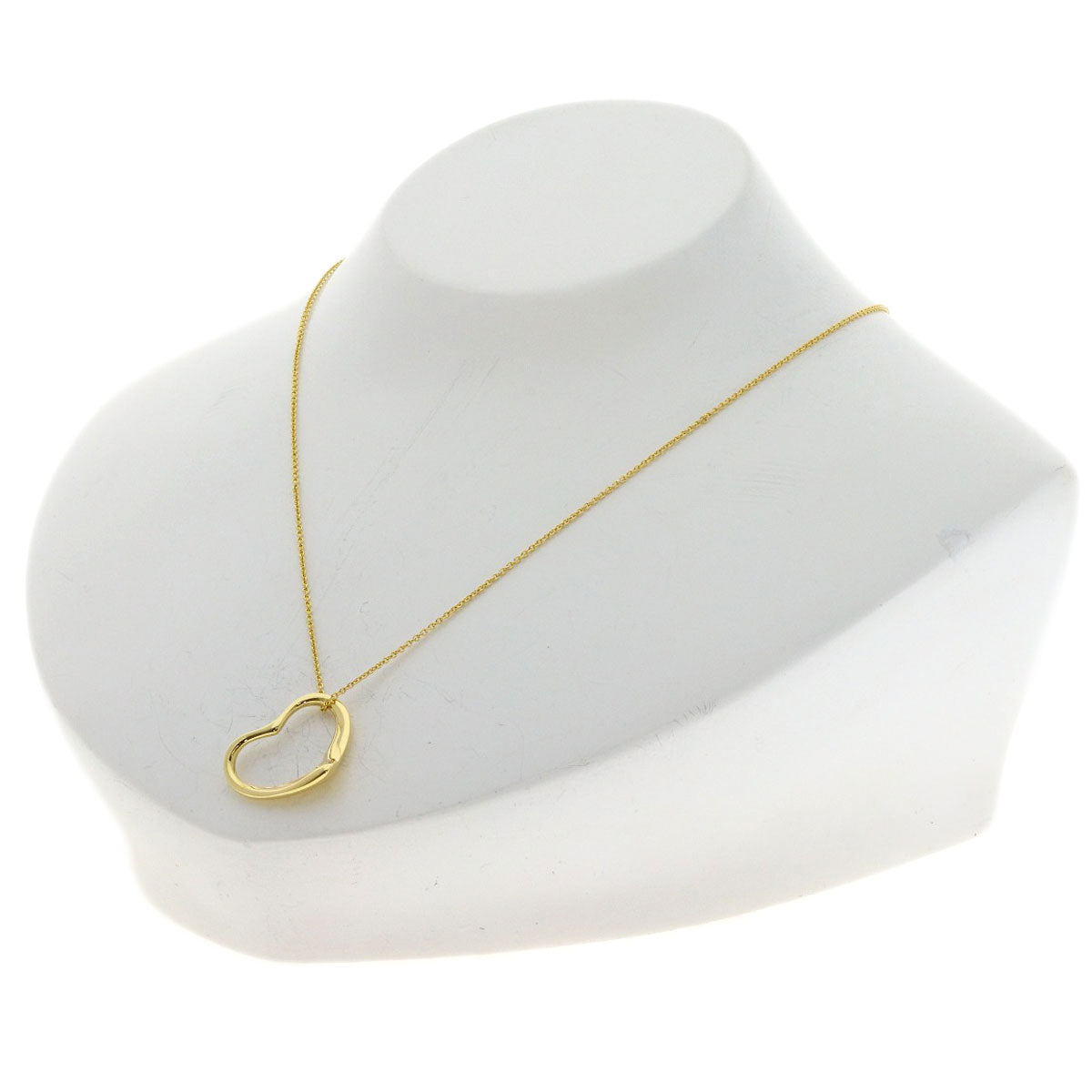 TIFFANY&Co. Open heart Necklace K18 Yellow Gold Ladies [Used]