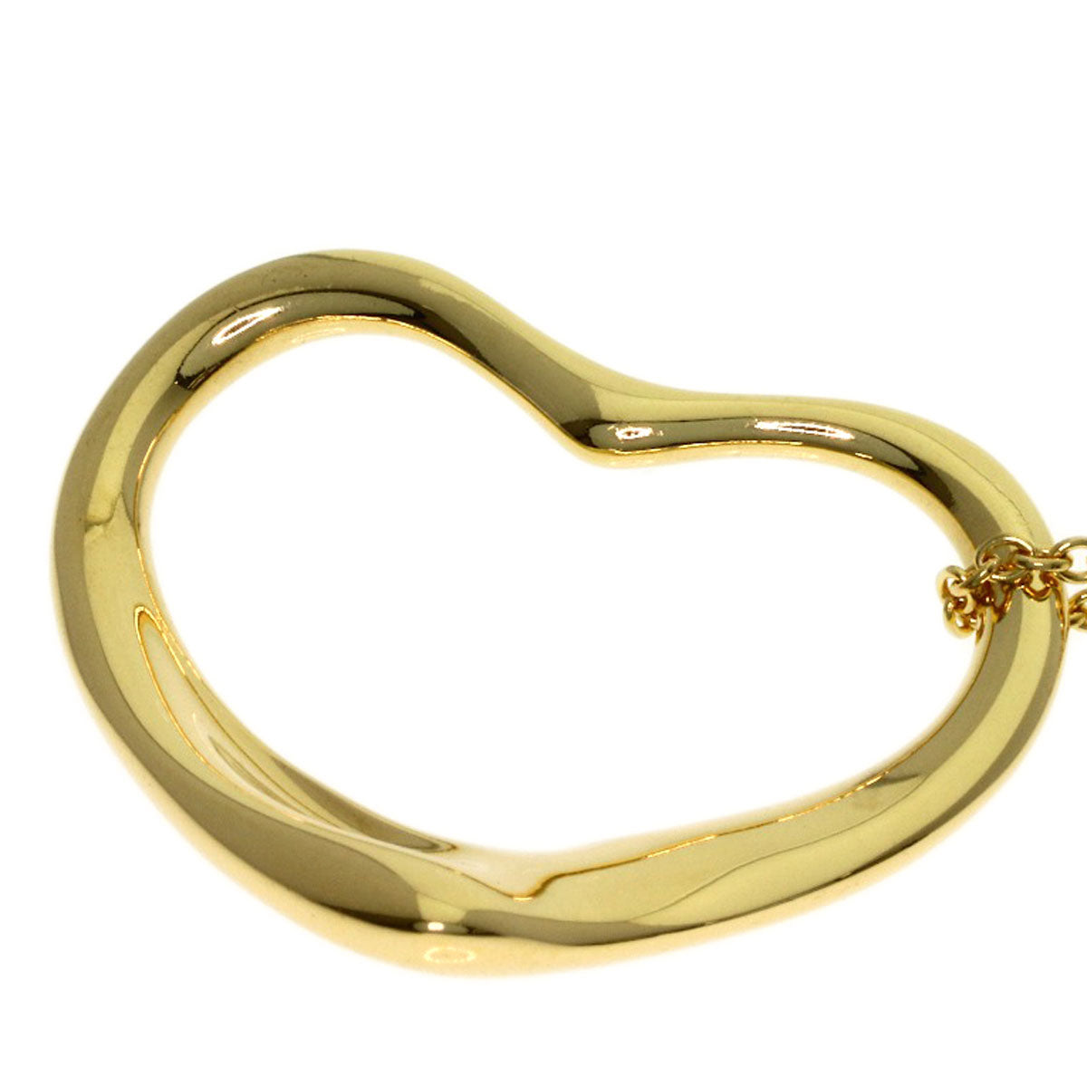 TIFFANY&Co. Open heart Necklace K18 Yellow Gold Ladies [Used]