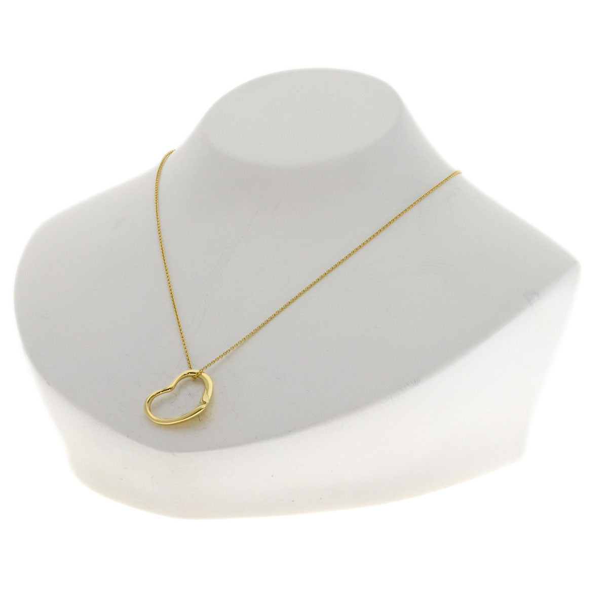 TIFFANY&Co. Open heart Necklace K18 Yellow Gold Ladies [Used]