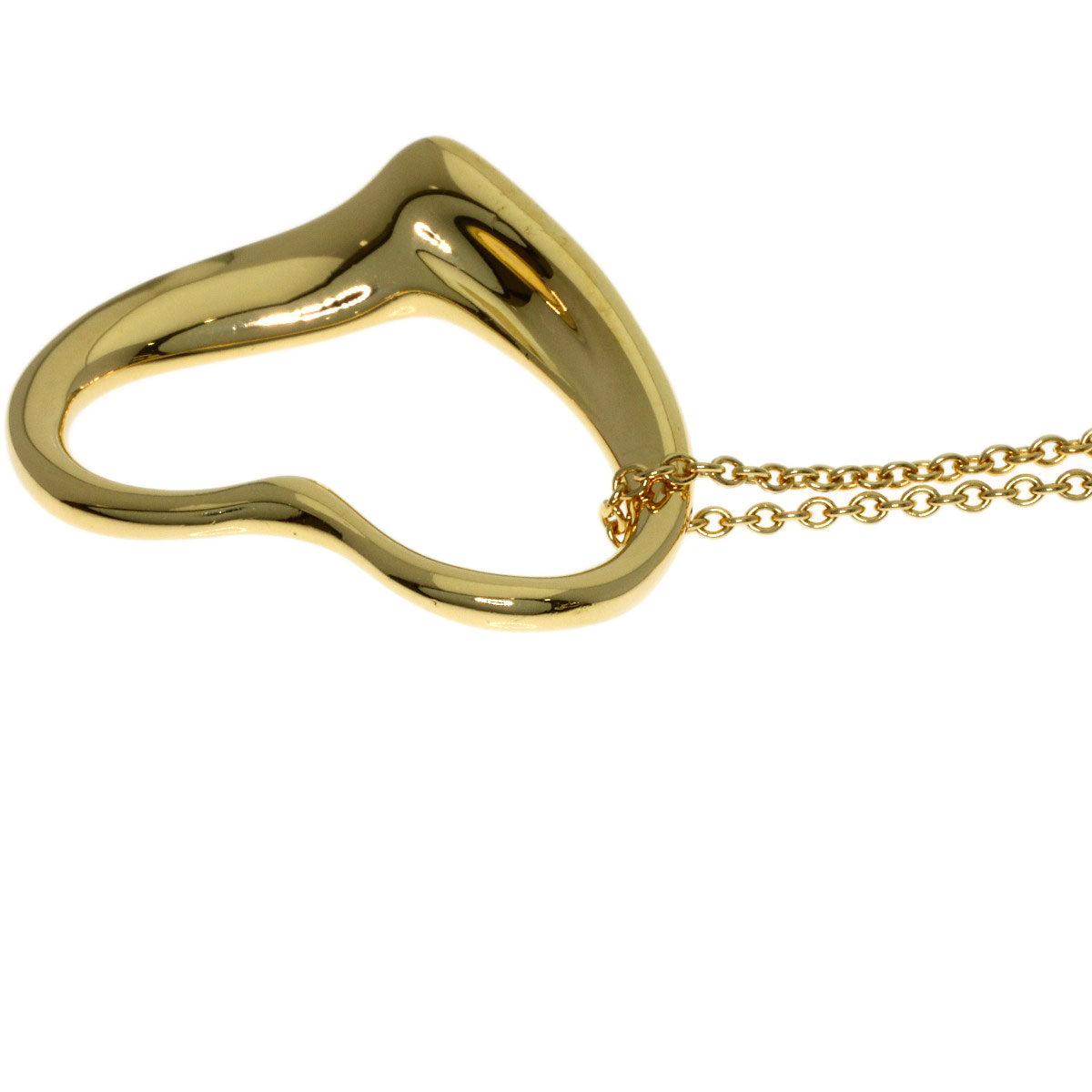 TIFFANY&Co. Open heart Necklace K18 Yellow Gold Ladies [Used]