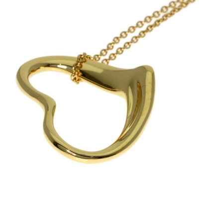 TIFFANY&Co. Open heart Necklace K18 Yellow Gold Ladies [Used]