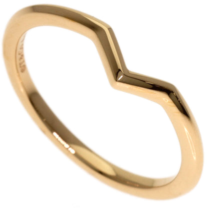 TIFFANY&Co. V band Ring K18 Pink Gold Ladies [Used]