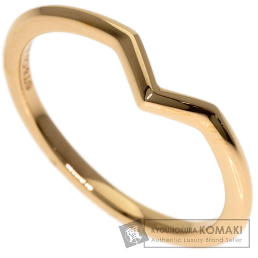 TIFFANY&Co. V band Ring K18 Pink Gold Ladies [Used]