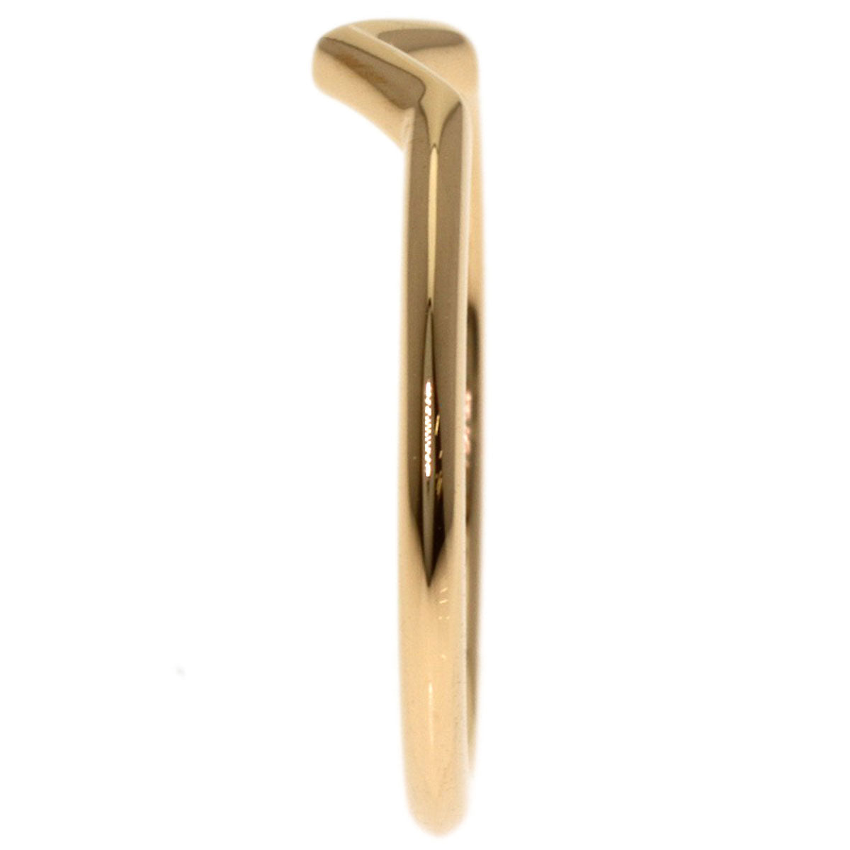 TIFFANY&Co. V band Ring K18 Pink Gold Ladies [Used]