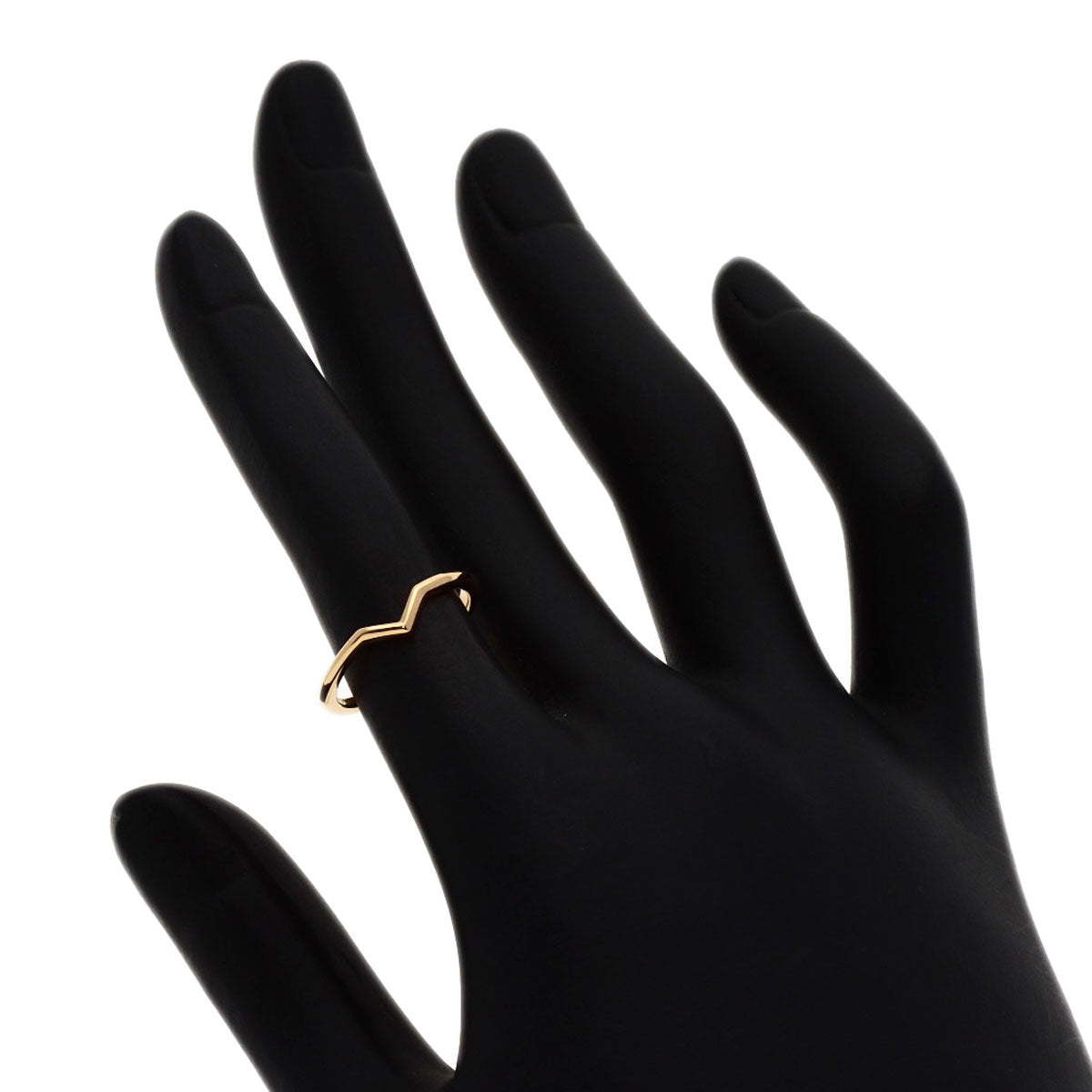 TIFFANY&Co. V band Ring K18 Pink Gold Ladies [Used]