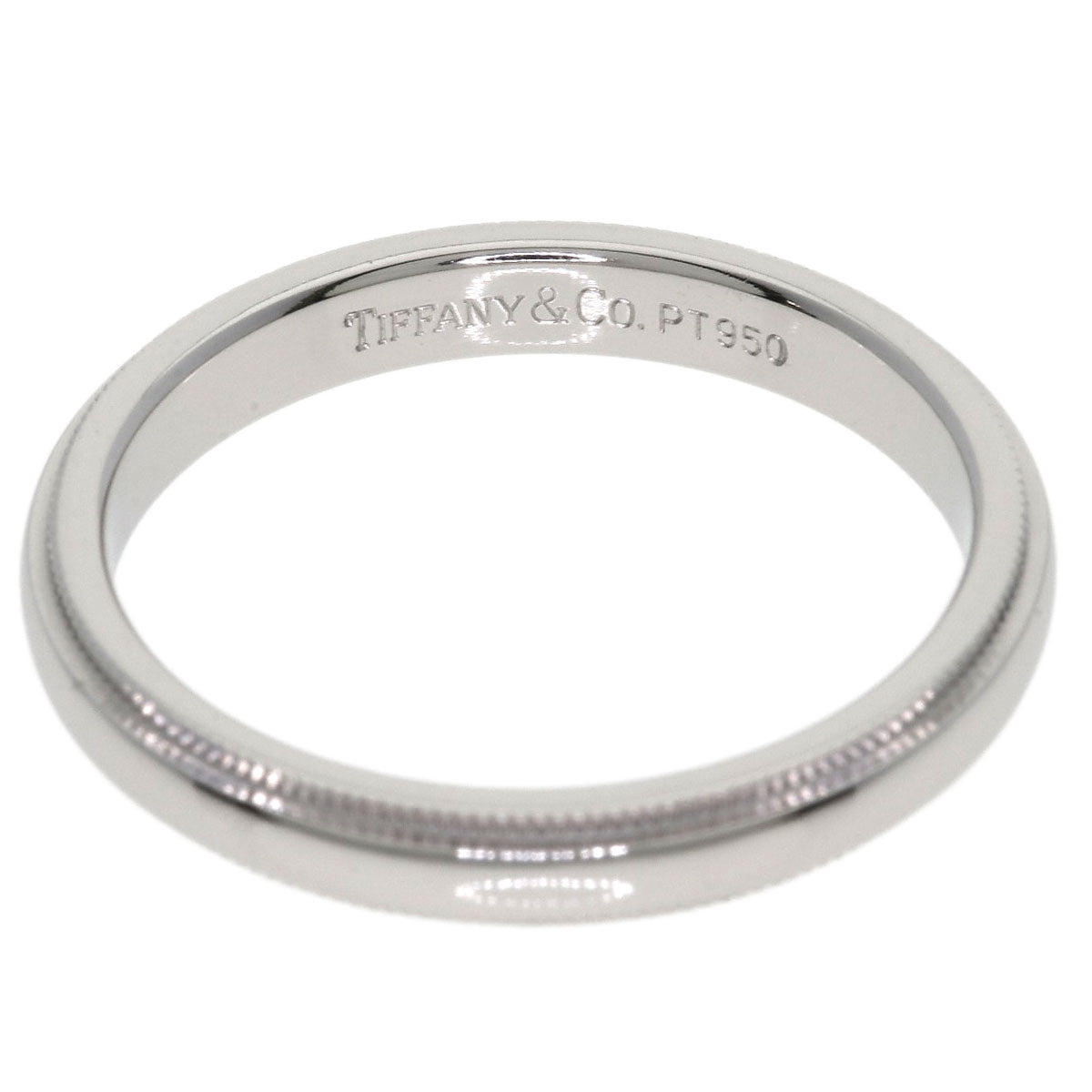 TIFFANY&Co. Milgrain Ring Platinum PT950 Ladies [Used]