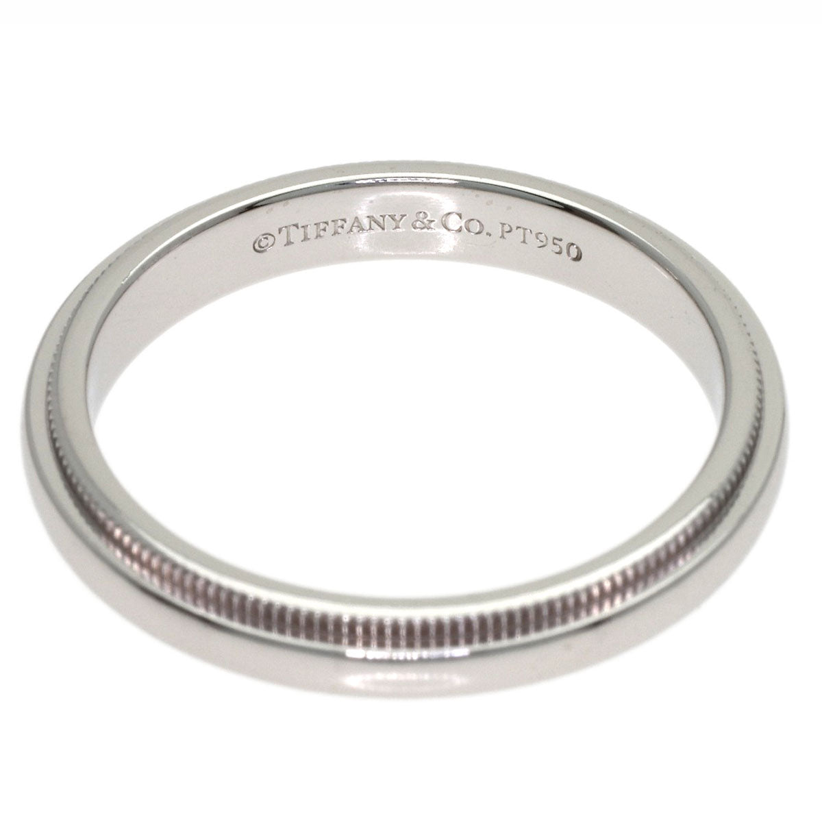 TIFFANY&Co. Milgrain Ring Platinum PT950 Ladies [Used]