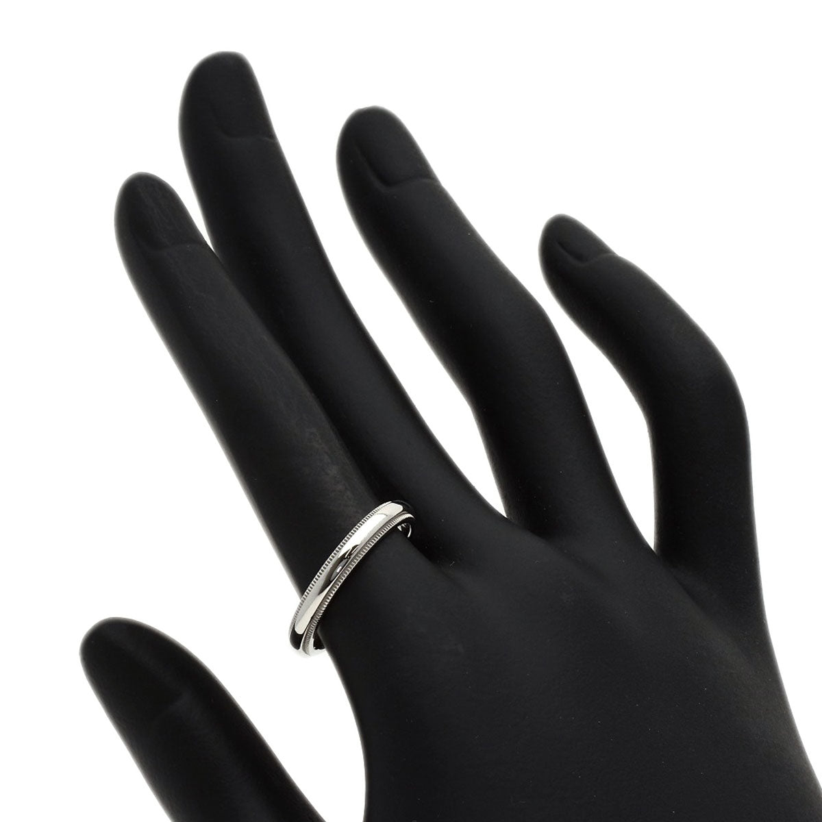 TIFFANY&Co. Milgrain Ring Platinum PT950 Ladies [Used]