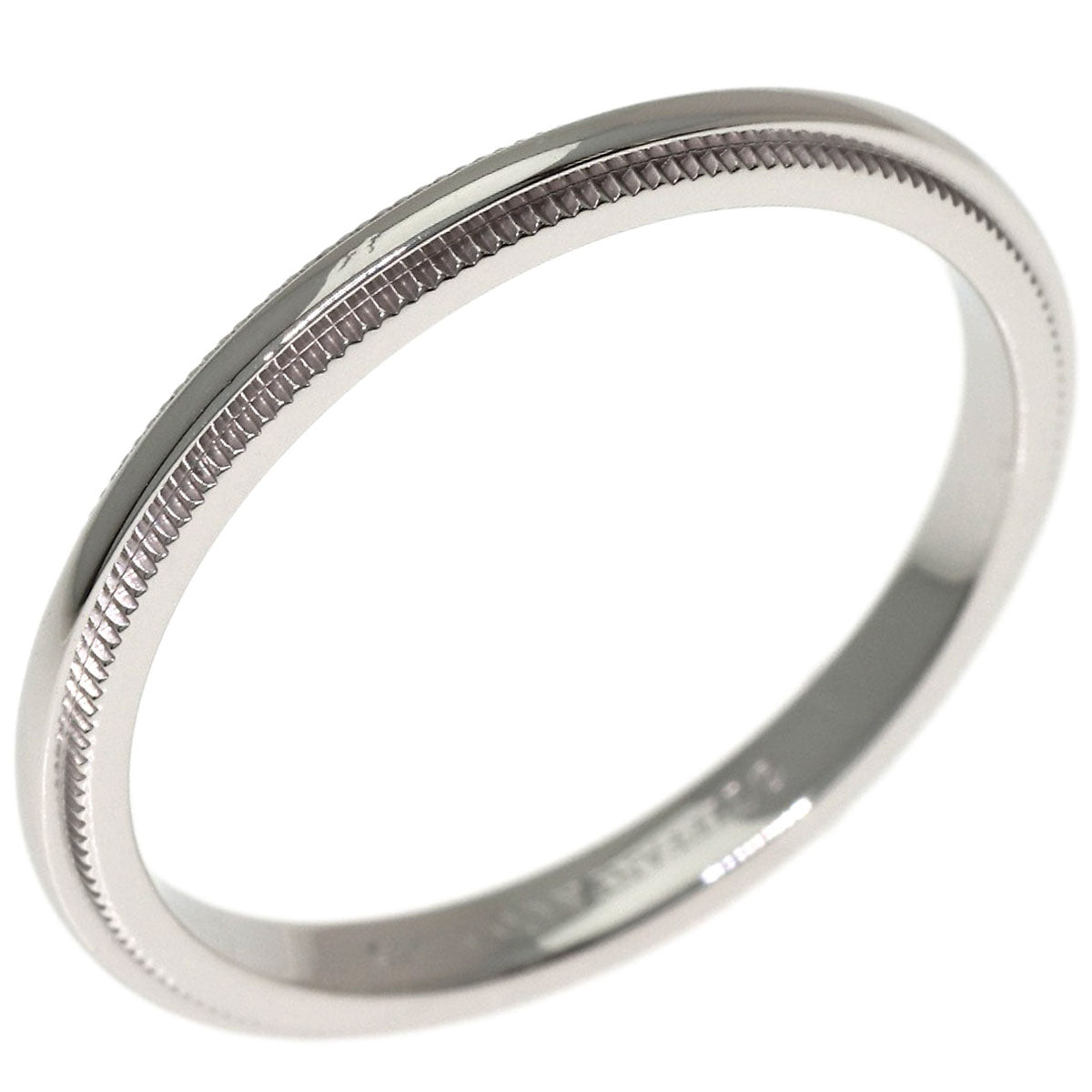 TIFFANY&Co. Milgrain Ring Platinum PT950 Ladies [Used]