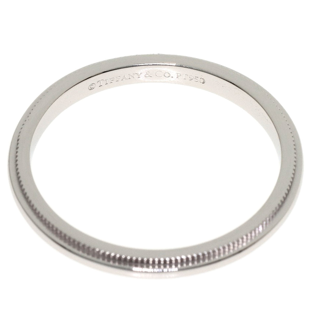 TIFFANY&Co. Milgrain Ring Platinum PT950 Ladies [Used]