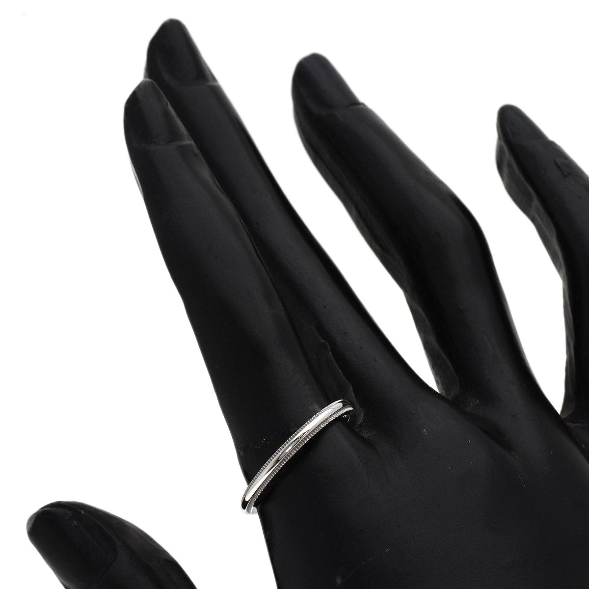 TIFFANY&Co. Milgrain Ring Platinum PT950 Ladies [Used]