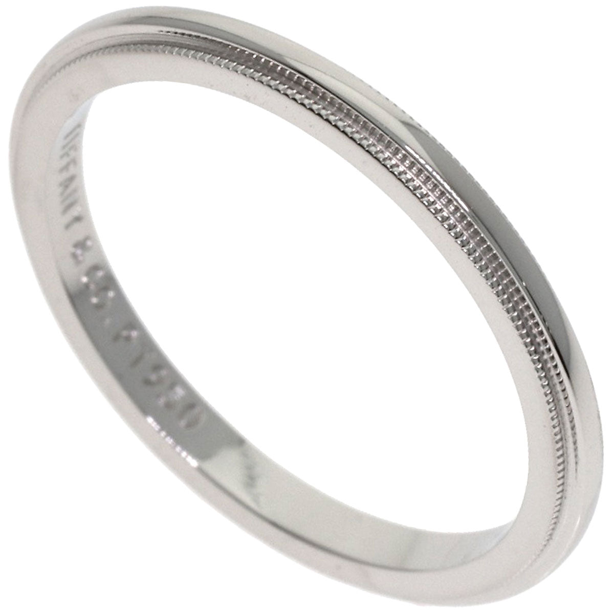 TIFFANY&Co. Milgrain Ring Platinum PT950 Ladies [Used]
