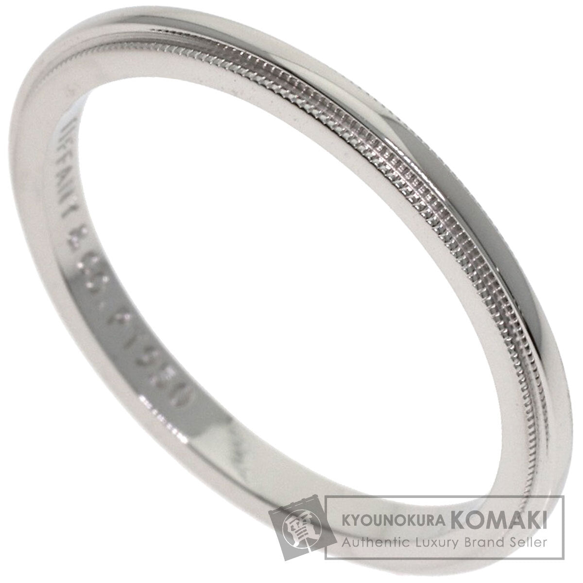 TIFFANY&Co. Milgrain Ring Platinum PT950 Ladies [Used]
