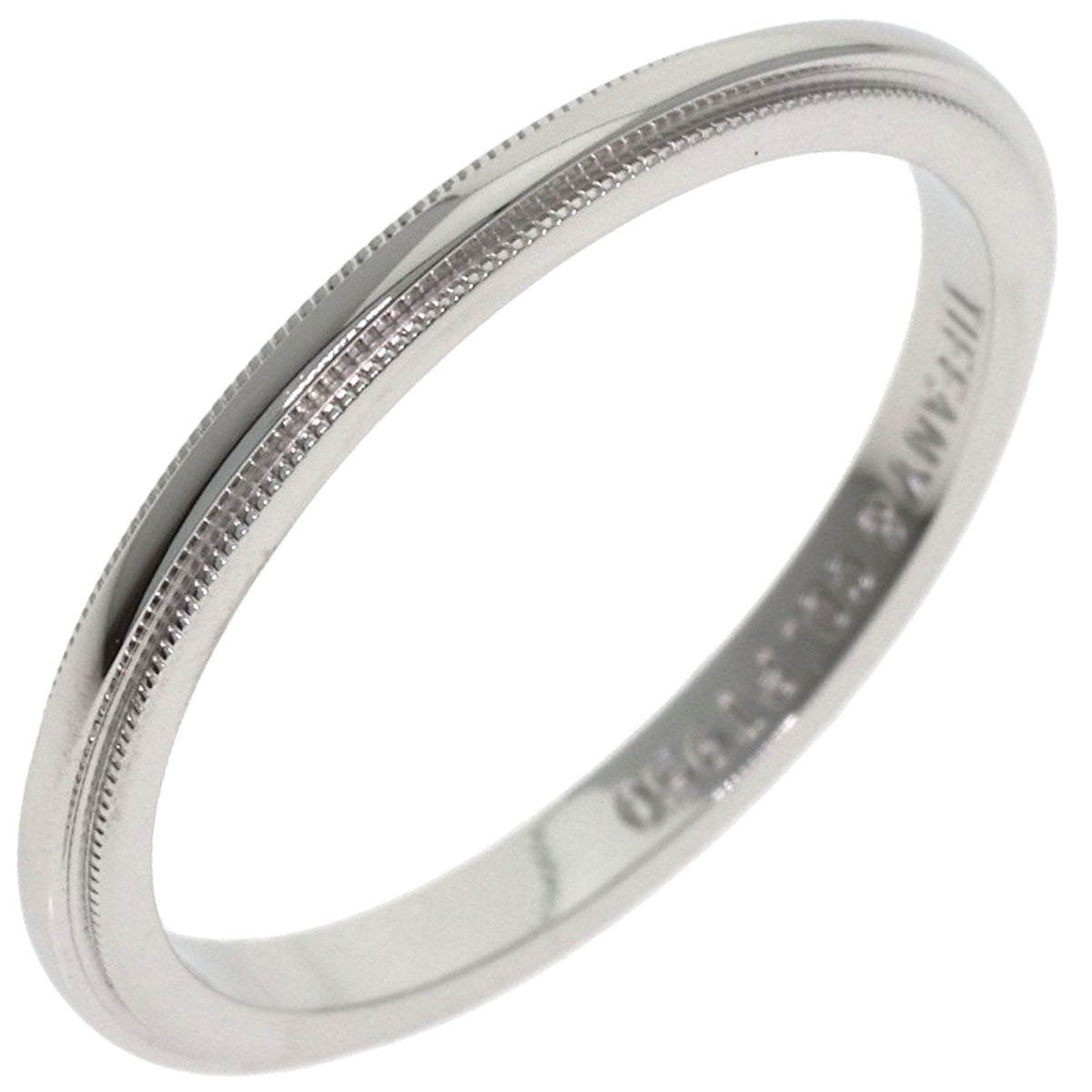 TIFFANY&Co. Milgrain Ring Platinum PT950 Ladies [Used]