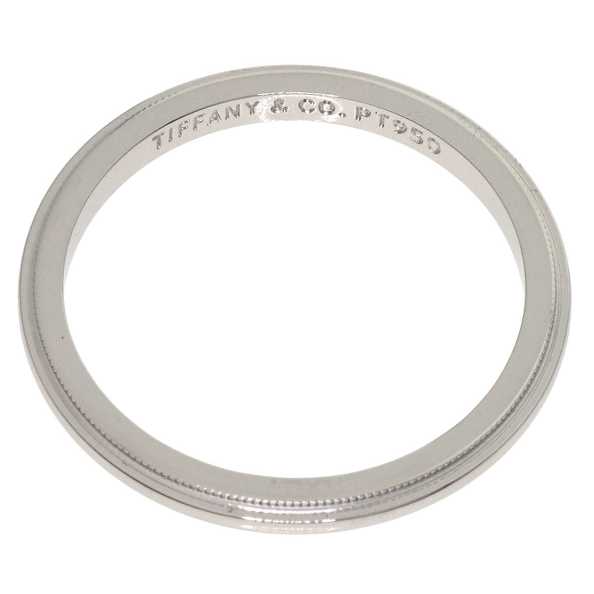 TIFFANY&Co. Milgrain Ring Platinum PT950 Ladies [Used]
