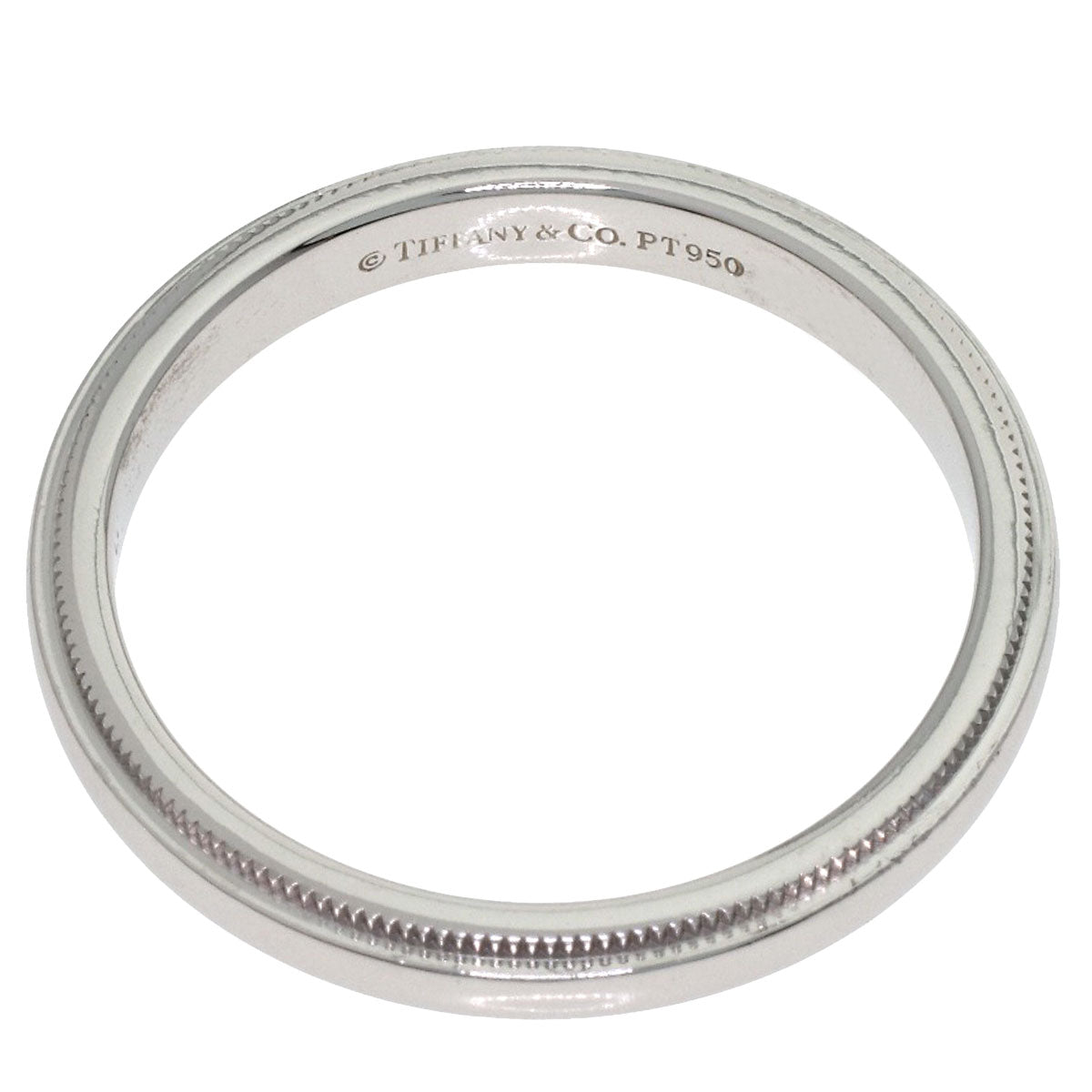 TIFFANY&Co. Milgrain Ring Platinum PT950 Ladies [Used]