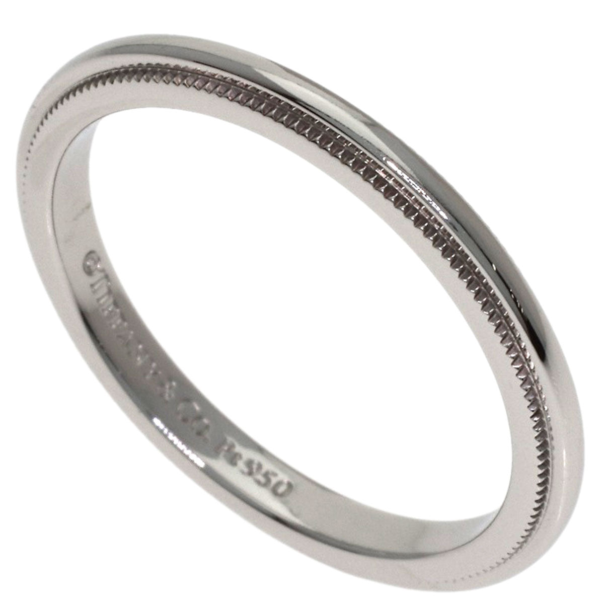 TIFFANY&Co. Milgrain Ring Platinum PT950 Ladies [Used]