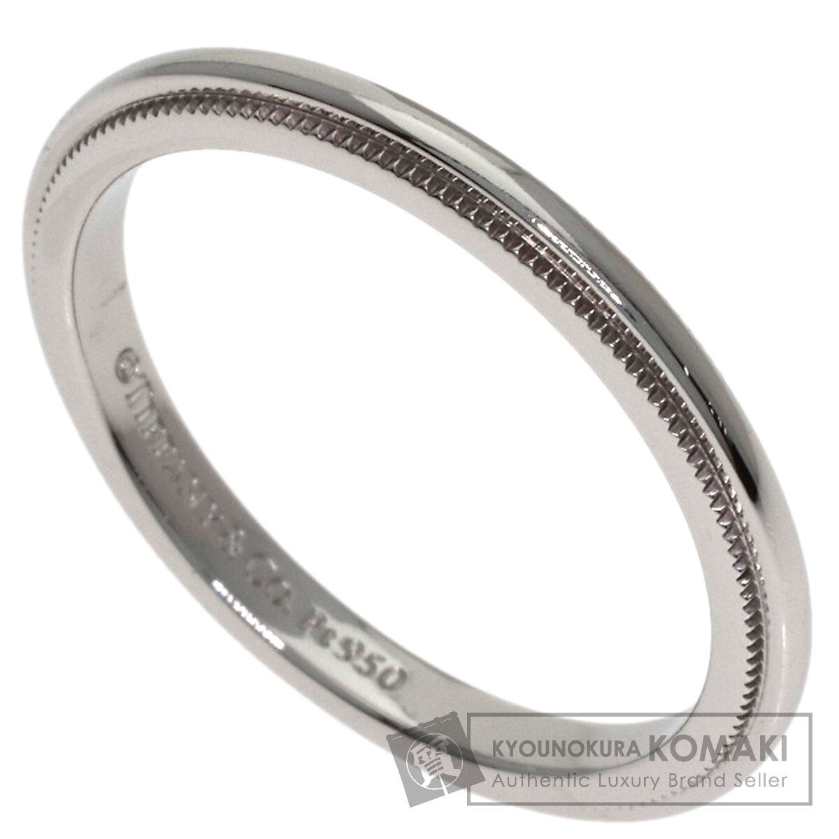 TIFFANY&Co. Milgrain Ring Platinum PT950 Ladies [Used]