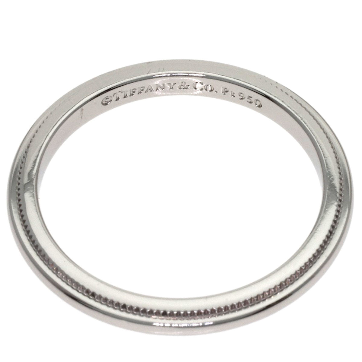 TIFFANY&Co. Milgrain Ring Platinum PT950 Ladies [Used]