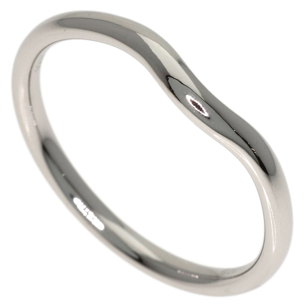 TIFFANY&Co. Curved band Ring Platinum PT950 Ladies [Used]