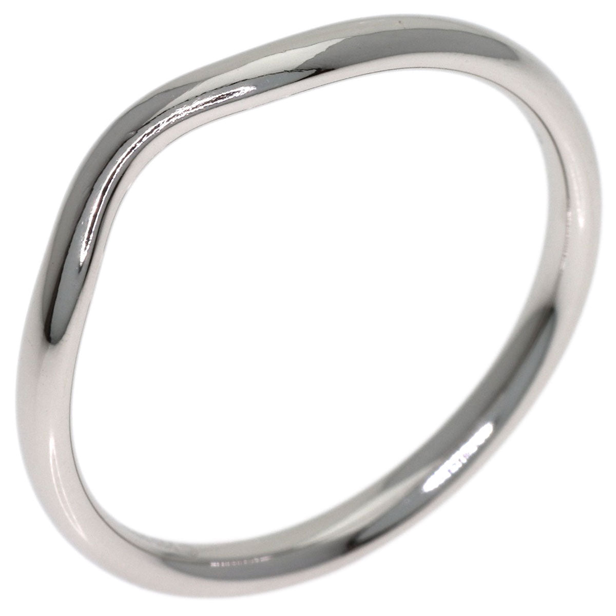 TIFFANY&Co. Curved band Ring Platinum PT950 Ladies [Used]