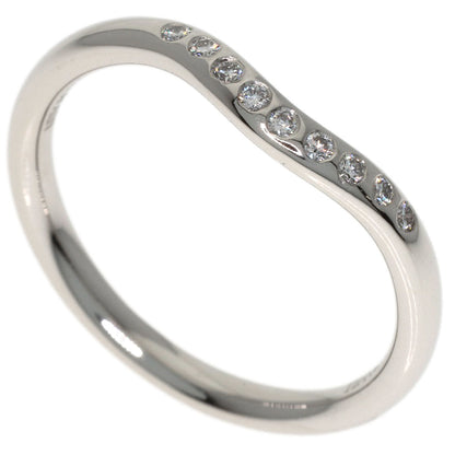 TIFFANY&Co. Curved band Diamond Ring Platinum PT950 Ladies [Used]