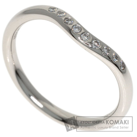 TIFFANY&Co. Curved band Diamond Ring Platinum PT950 Ladies [Used]