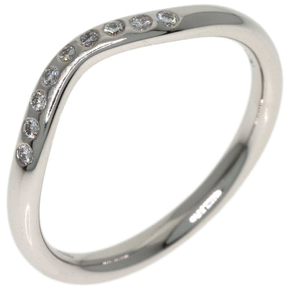 TIFFANY&Co. Curved band Diamond Ring Platinum PT950 Ladies [Used]
