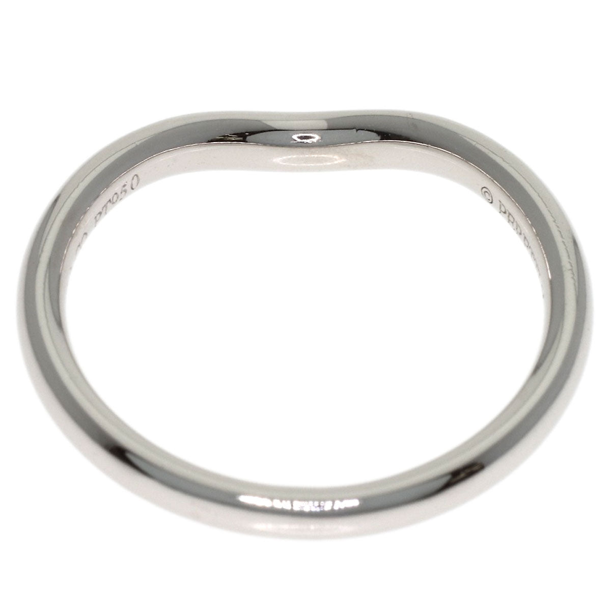 TIFFANY&Co. Curved band Diamond Ring Platinum PT950 Ladies [Used]