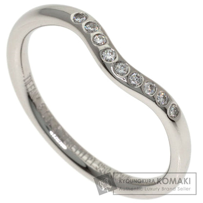 TIFFANY&Co. Curved band Diamond Ring Platinum PT950 Ladies [Used]