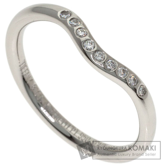 TIFFANY&Co. Curved band Diamond Ring Platinum PT950 Ladies [Used]