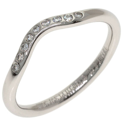 TIFFANY&Co. Curved band Diamond Ring Platinum PT950 Ladies [Used]