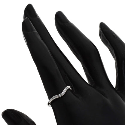 TIFFANY&Co. Curved band Diamond Ring Platinum PT950 Ladies [Used]
