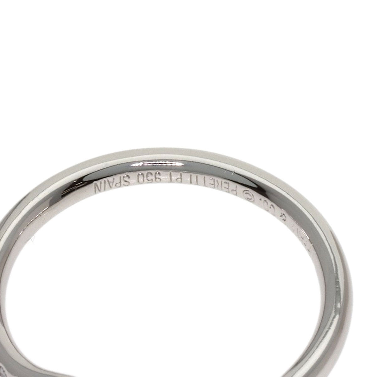 TIFFANY&Co. Curved band Diamond Ring Platinum PT950 Ladies [Used]