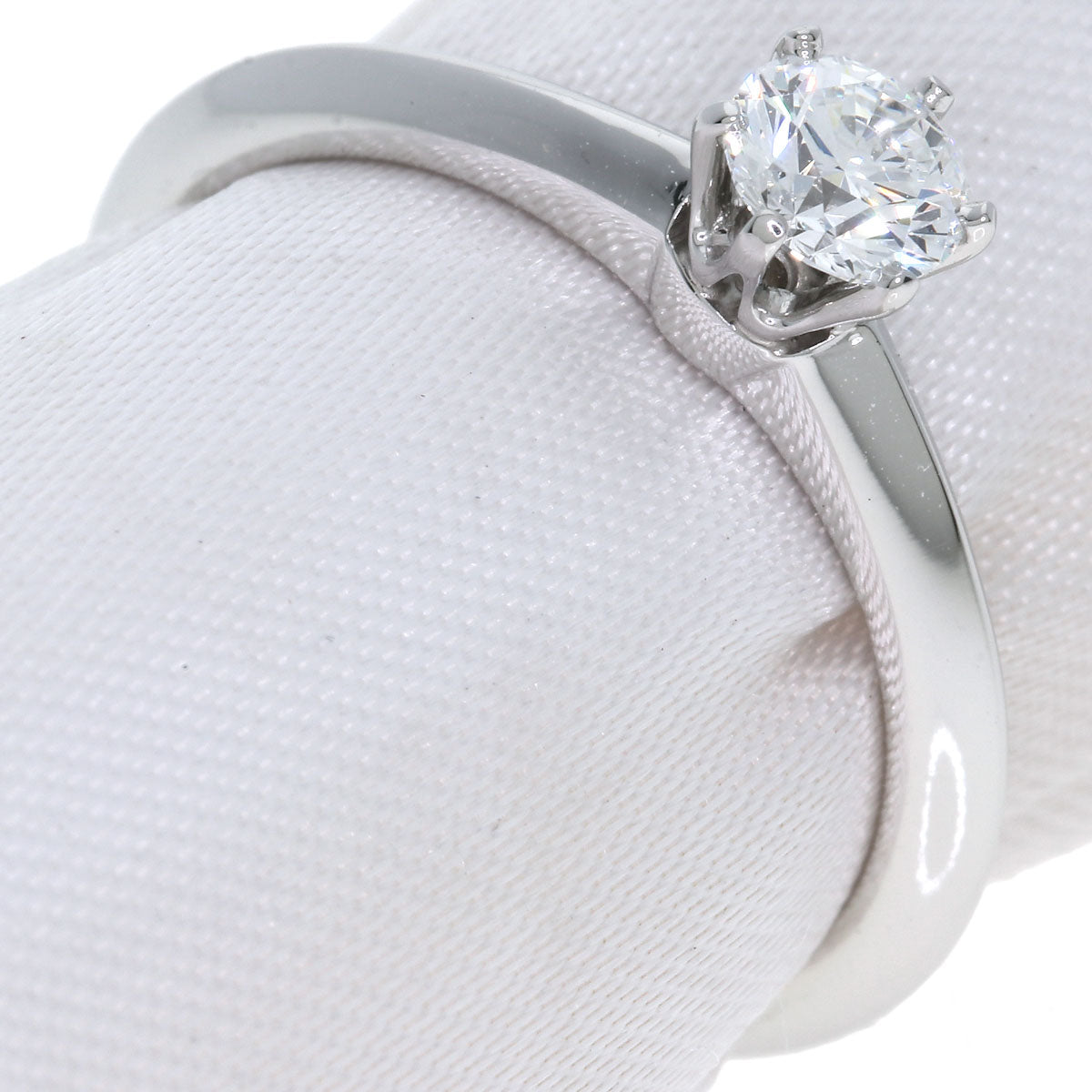 TIFFANY&Co. Solitaire Diamond Ring Platinum PT950 Ladies [Used]