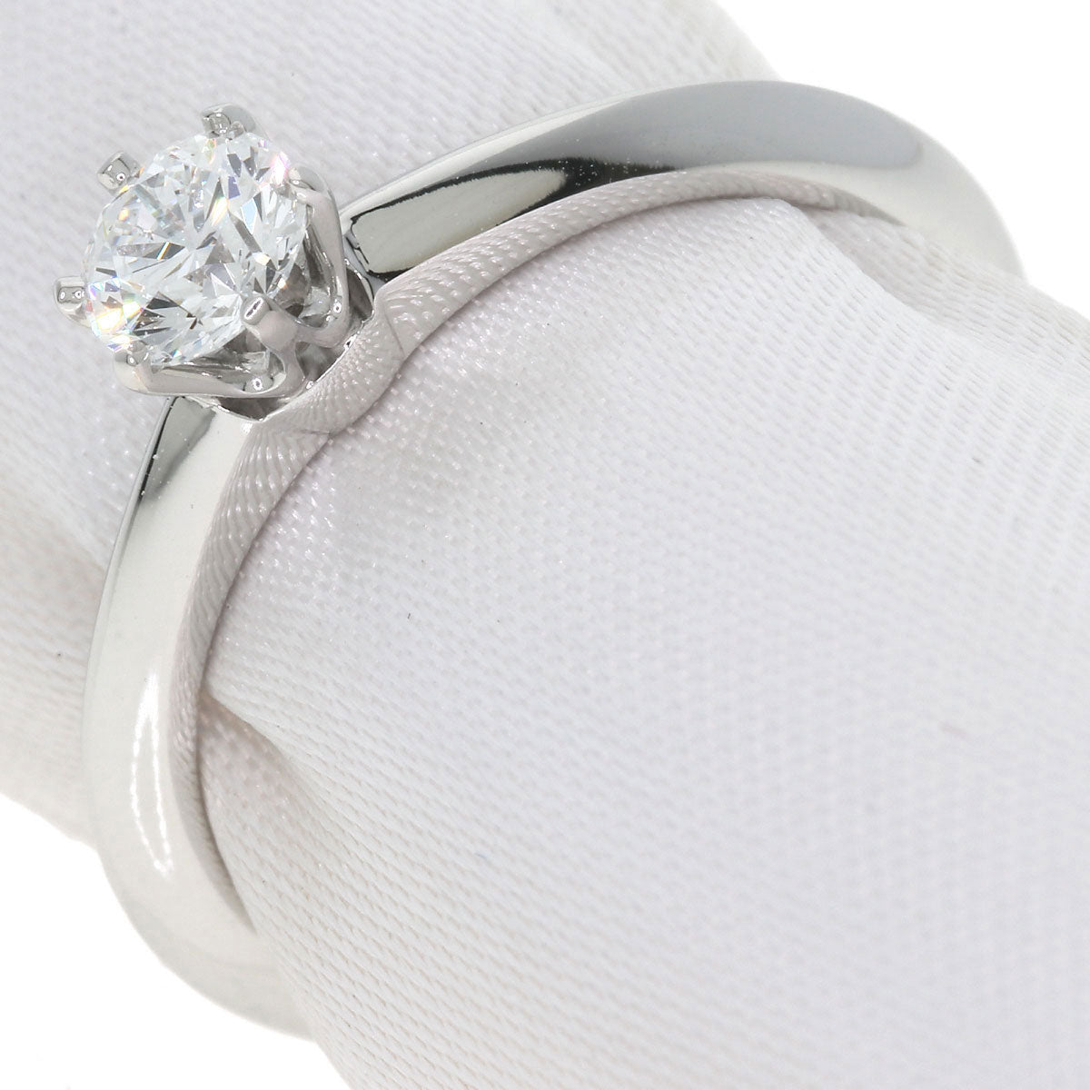 TIFFANY&Co. Solitaire Diamond Ring Platinum PT950 Ladies [Used]