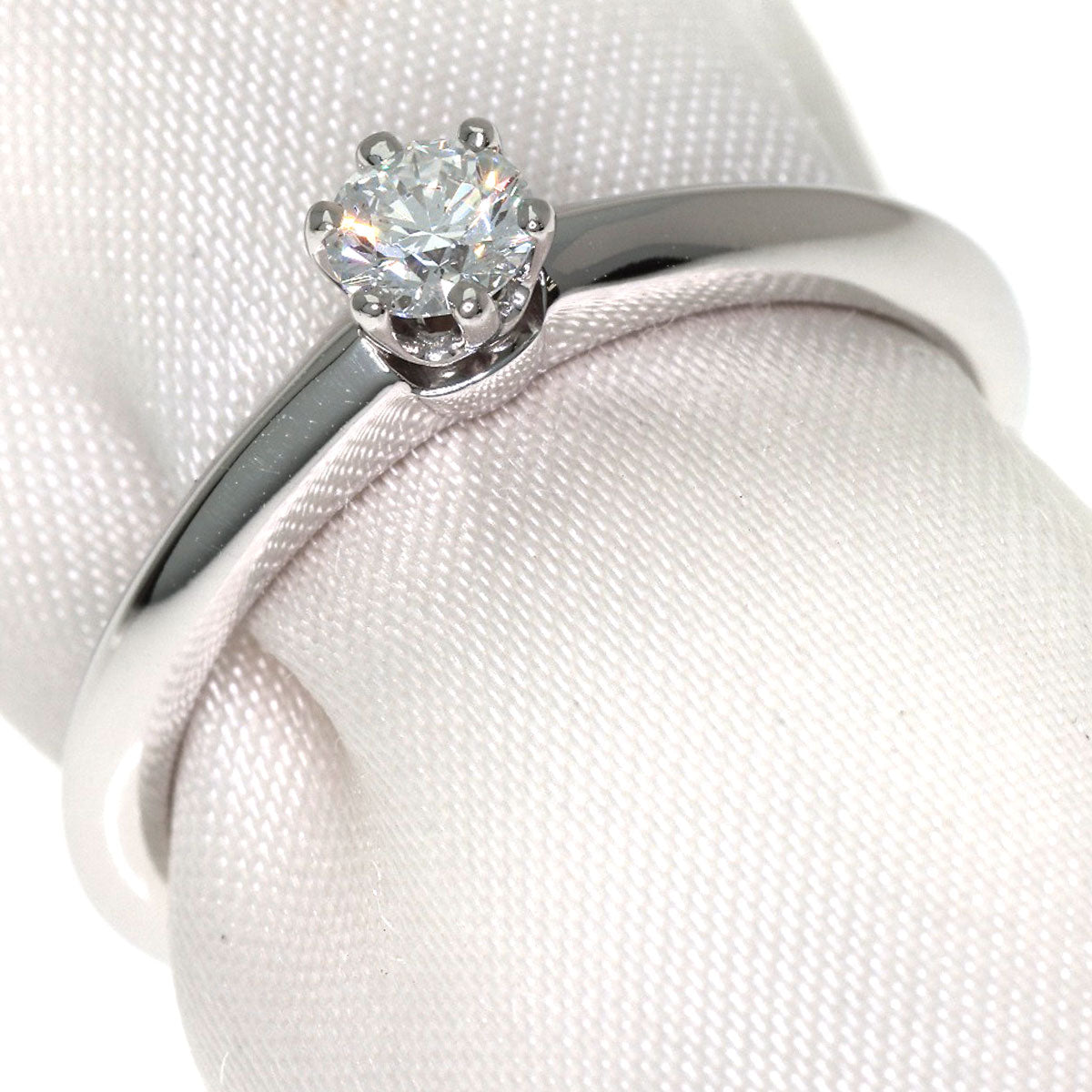 TIFFANY&Co. Solitaire Diamond Ring Platinum PT950 Ladies [Used]
