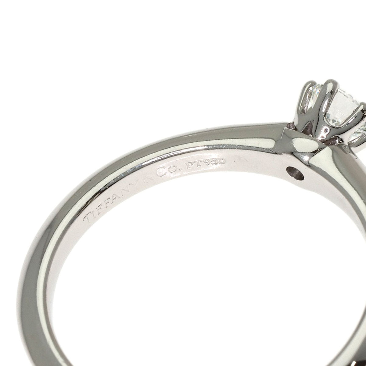 TIFFANY&Co. Solitaire Diamond Ring Platinum PT950 Ladies [Used]