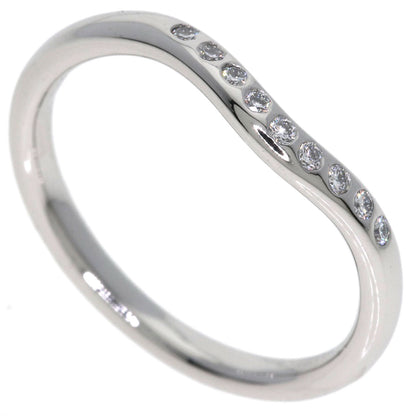 TIFFANY&Co. Curved band Diamond Ring Platinum PT950 Ladies [Used]