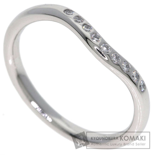 TIFFANY&Co. Curved band Diamond Ring Platinum PT950 Ladies [Used]