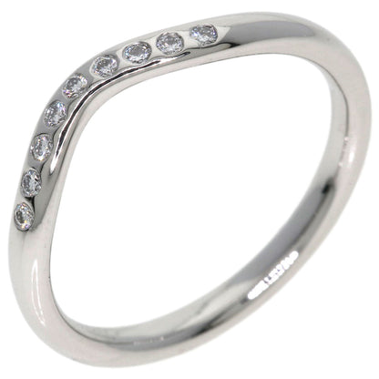 TIFFANY&Co. Curved band Diamond Ring Platinum PT950 Ladies [Used]