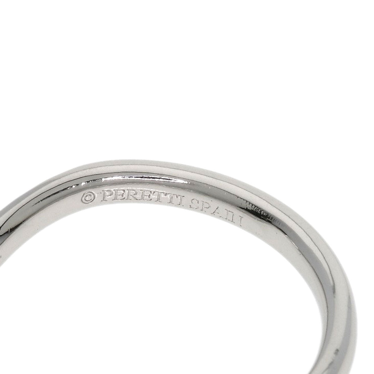 TIFFANY&Co. Curved band Diamond Ring Platinum PT950 Ladies [Used]