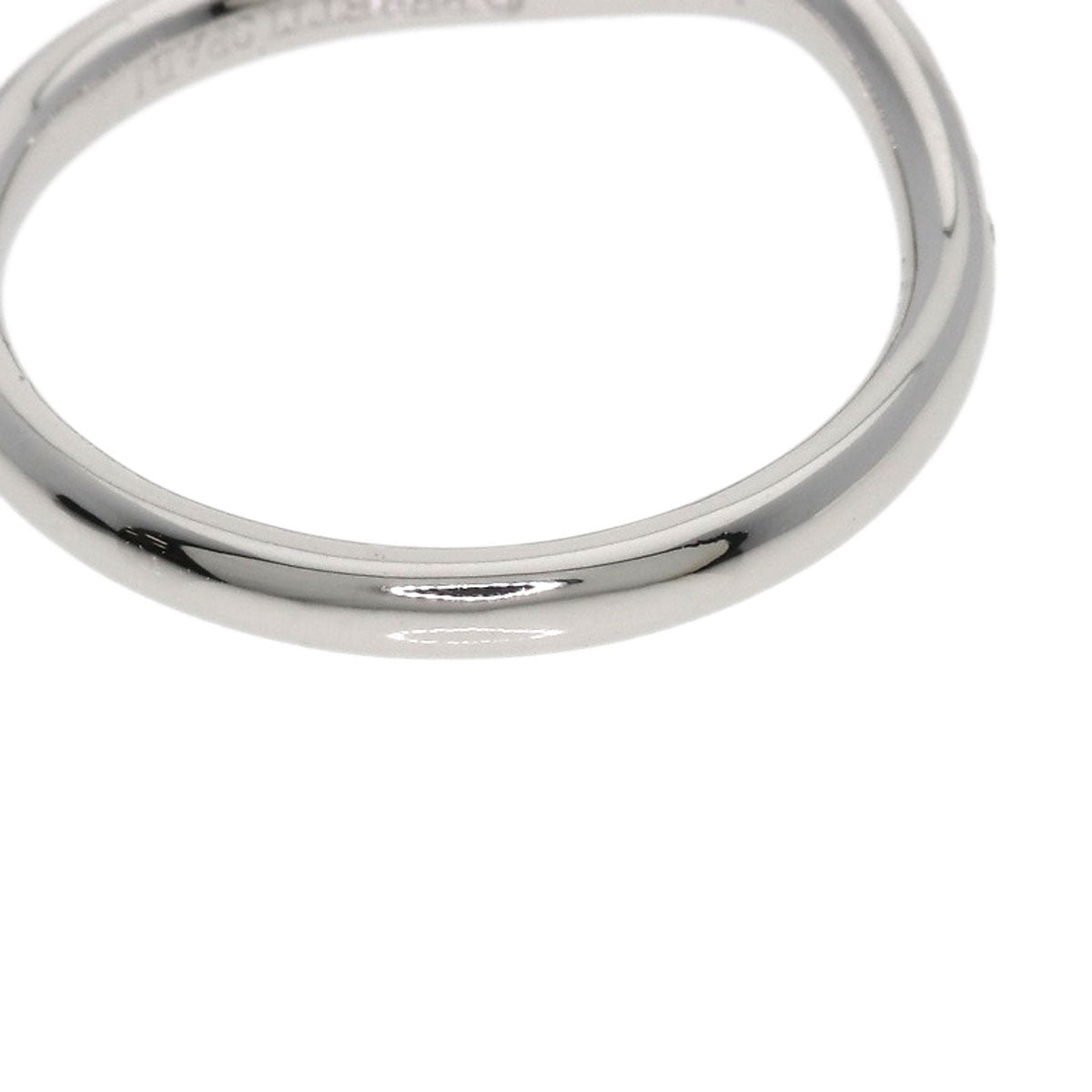 TIFFANY&Co. Curved band Diamond Ring Platinum PT950 Ladies [Used]